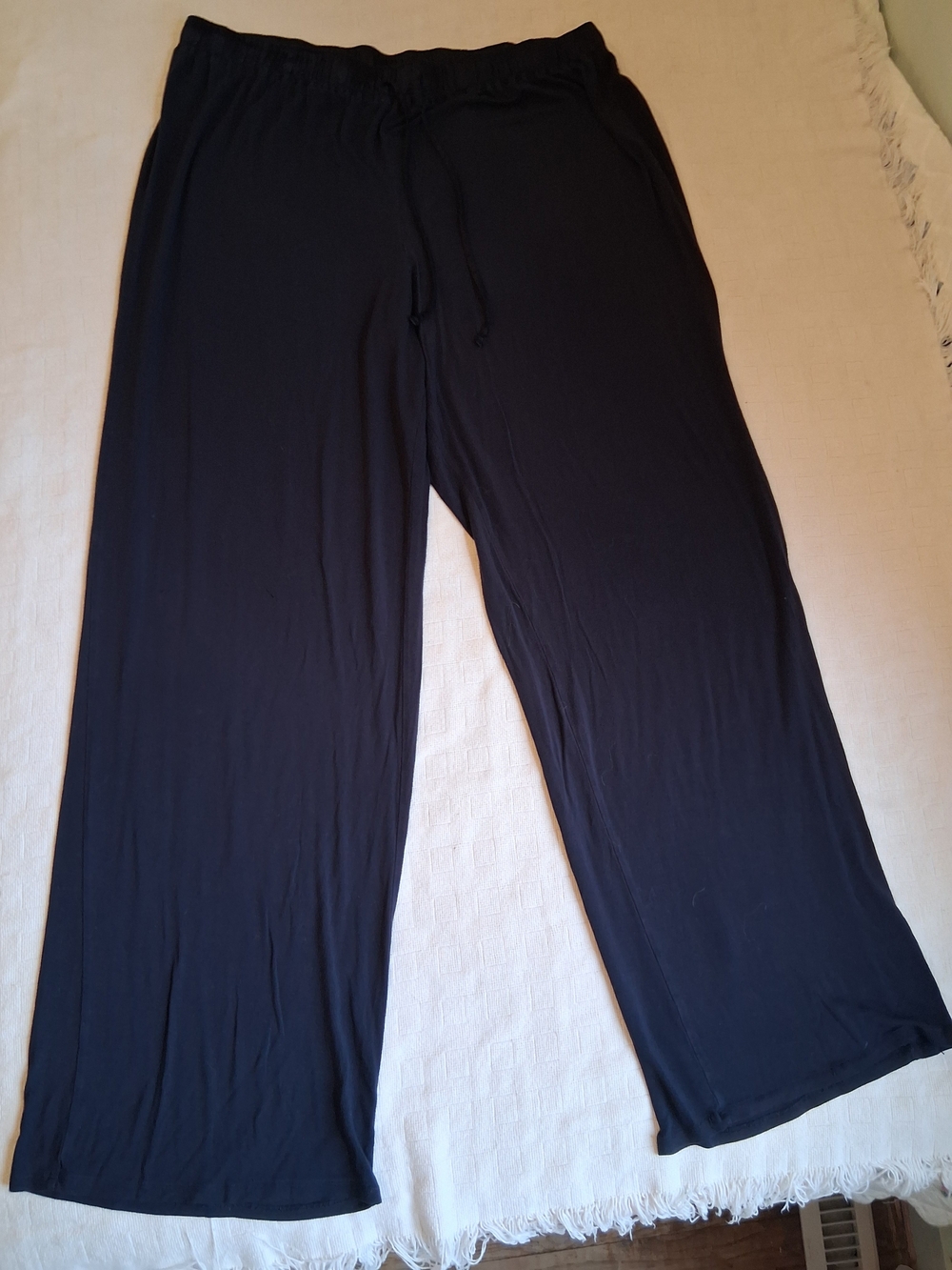 Midnight by Carole Hochman Navy Wide-Leg Pajama Pants